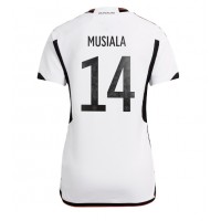 Camiseta Alemania Jamal Musiala #14 Primera Equipación Replica Mundial 2022 para mujer mangas cortas
